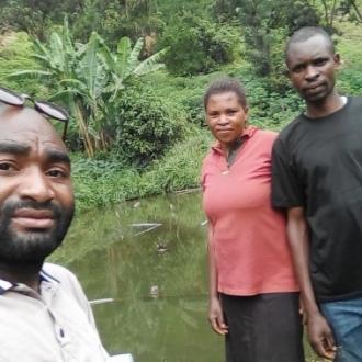 Un des deux étangs piscicoles (à Mwise) dans lequel Jorime Kavira Musumba y développe le clarias et le tilapia. Elle n’a pas encore commencé à faire de grosses transactions, bien qu’elle a pu faire plusieurs récoltes.
